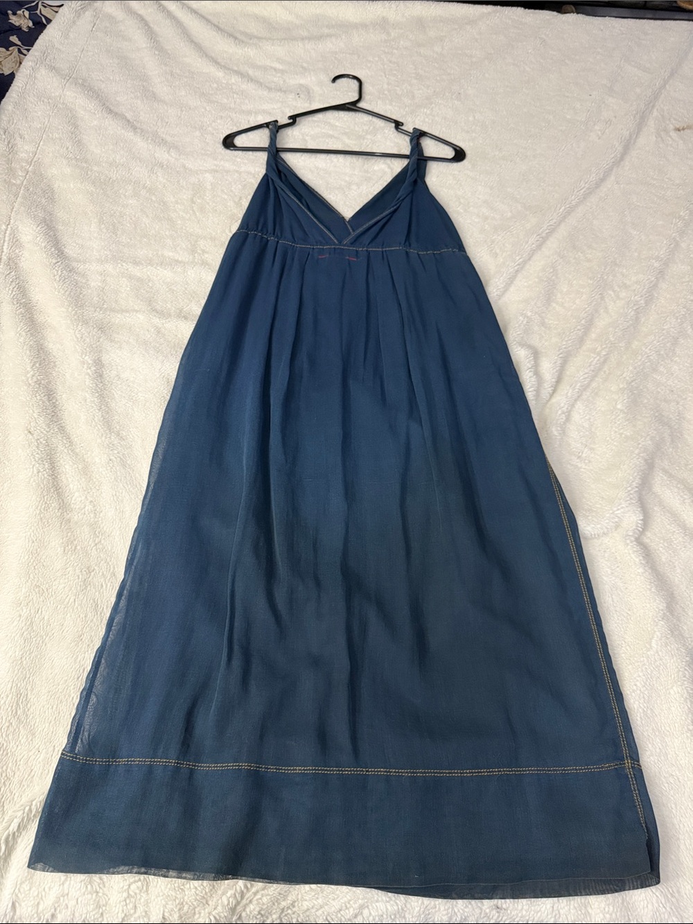 GAP Teal Blue V-Neck Maxi Dress